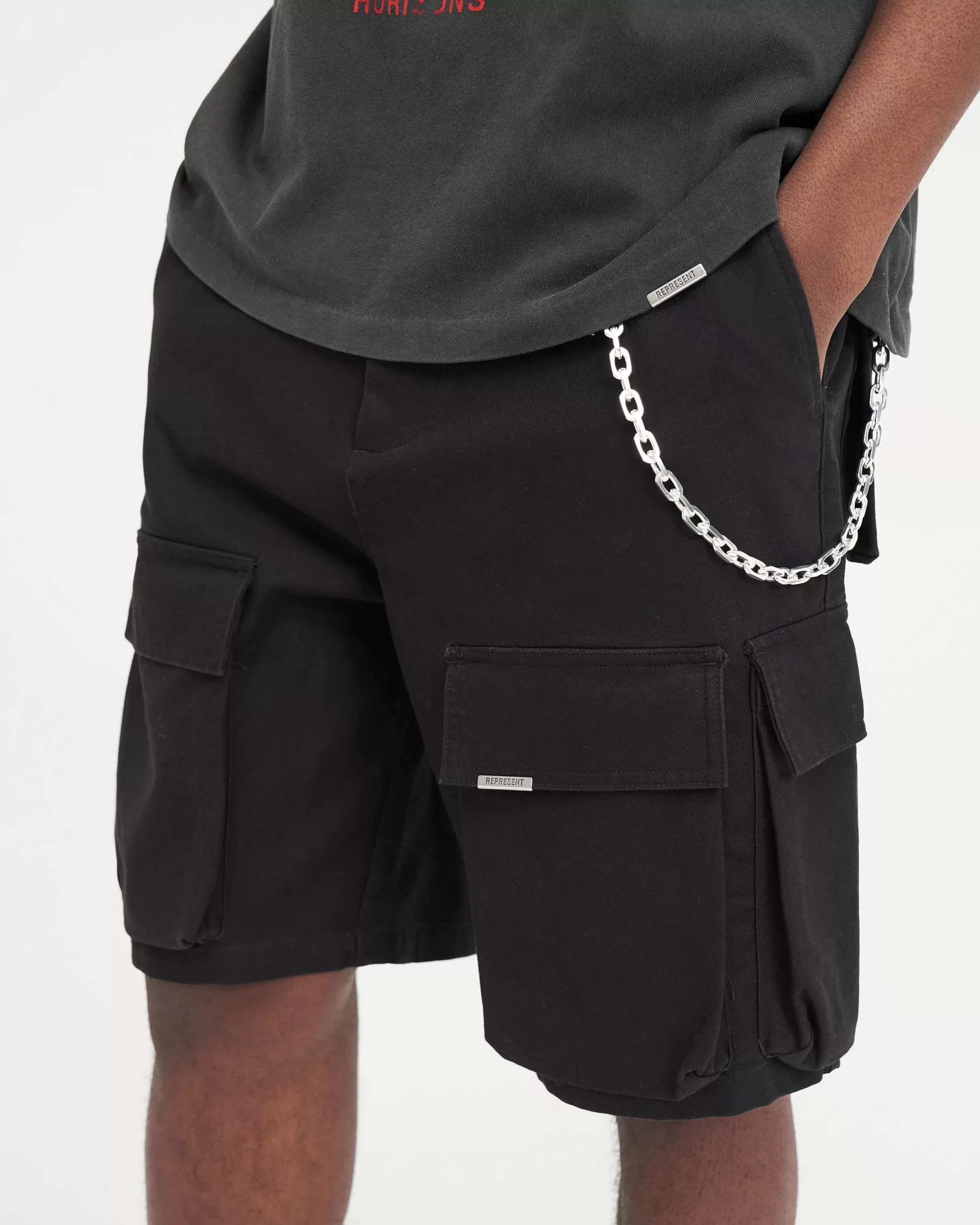 baggy_cotton_cargo_short__black_4.webp Baggy Cotton Cargo Short -^Represent Online