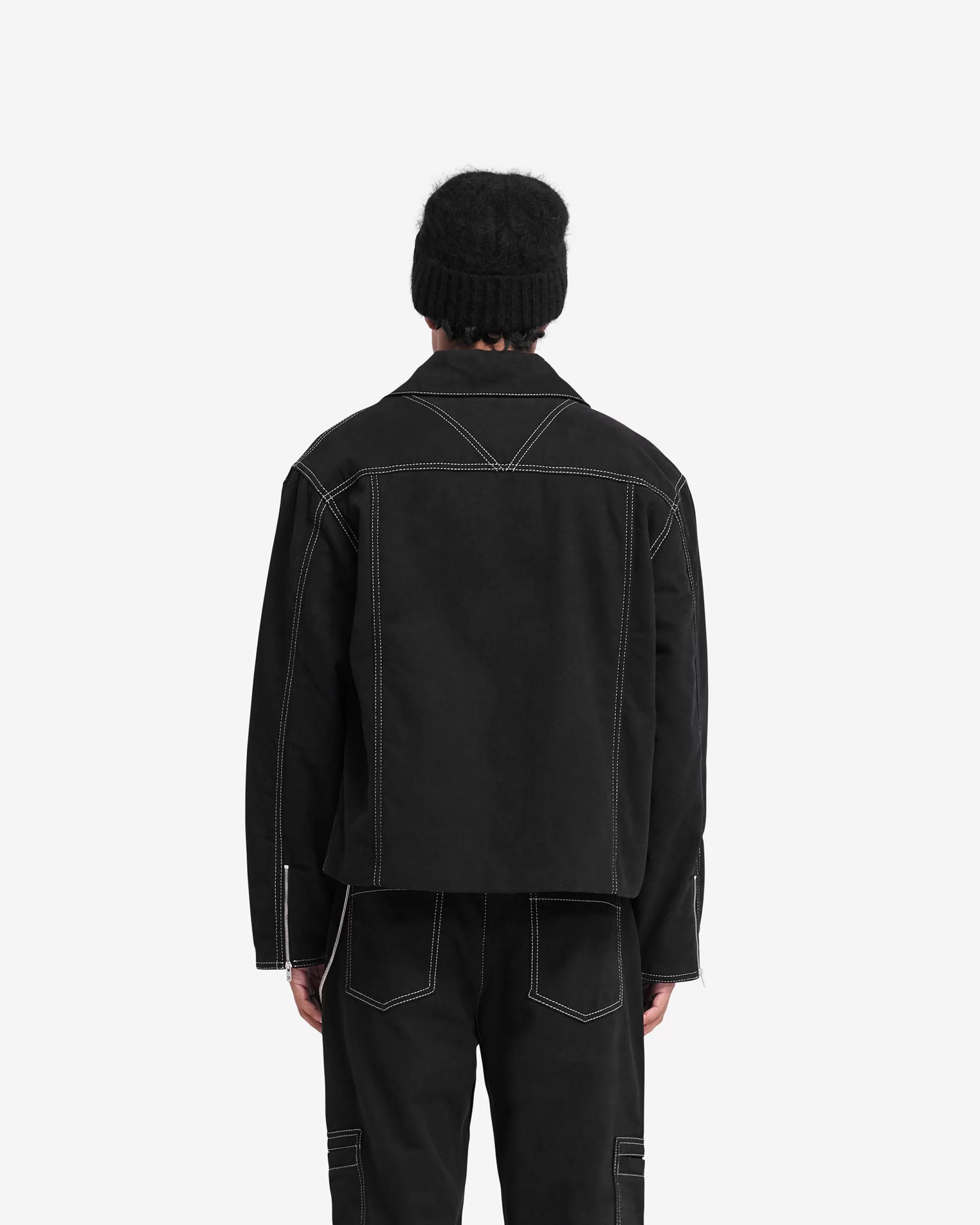 contrast_stitch_smart_jacket__jet_black_4.webp Contrast Stitch Smart Jacket - Jet Black^Represent Best