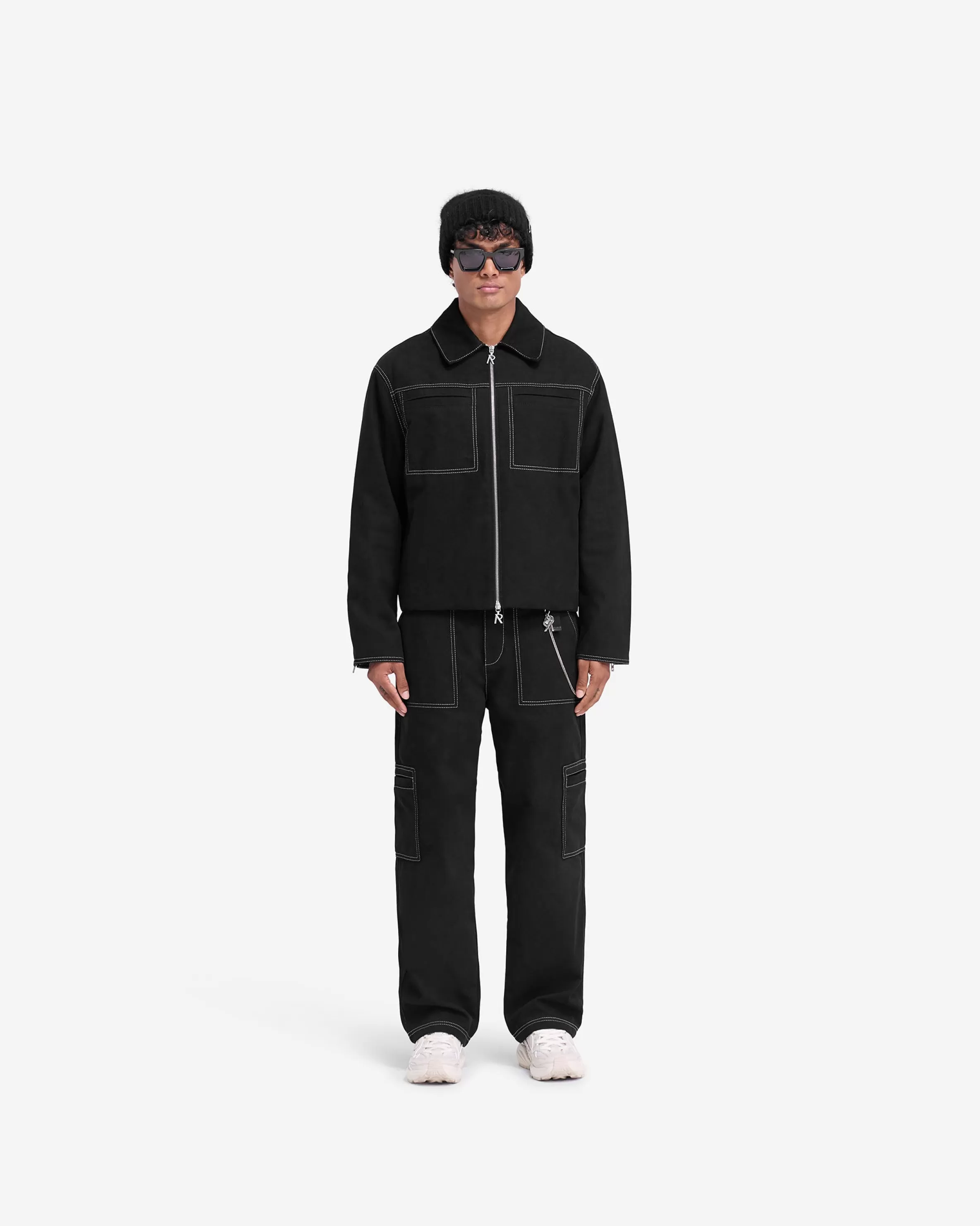 contrast_stitch_smart_jacket__jet_black_5.webp Contrast Stitch Smart Jacket - Jet Black^Represent Best