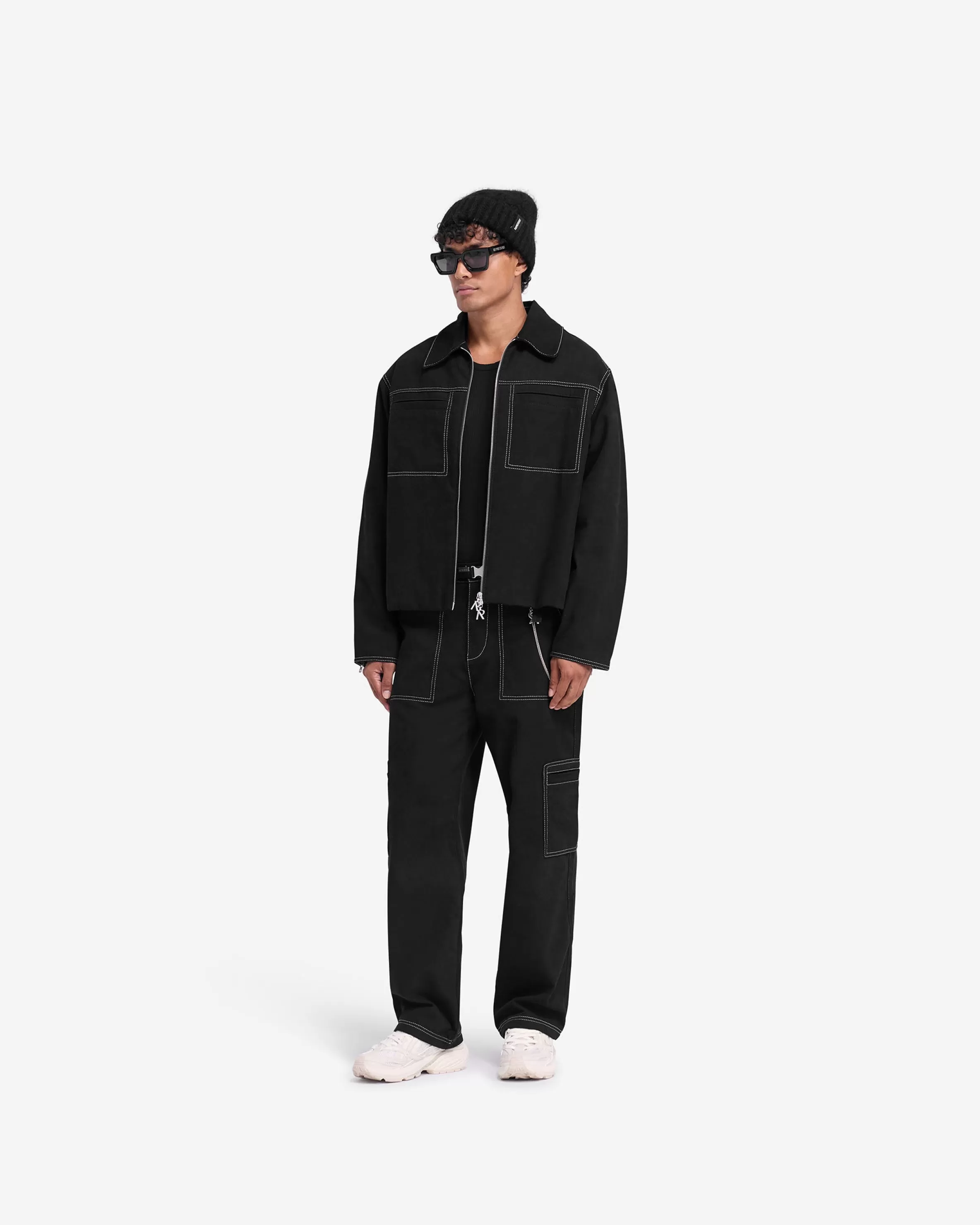 contrast_stitch_smart_jacket__jet_black_6.webp Contrast Stitch Smart Jacket - Jet Black^Represent Best