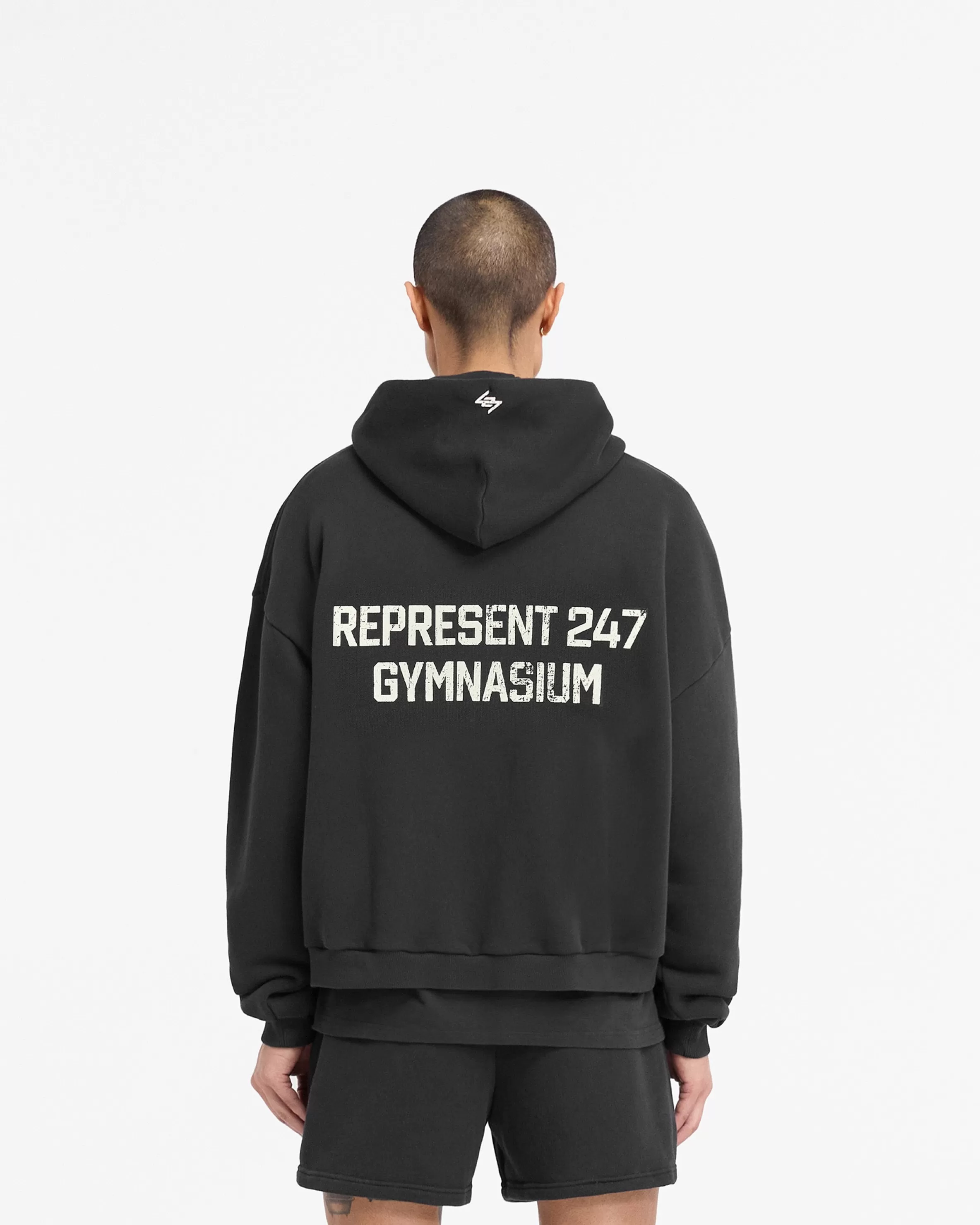 gymnasium_boxy_hoodie__off_black_4.webp 247 Gymnasium Boxy Hoodie - Off Black^Represent Outlet