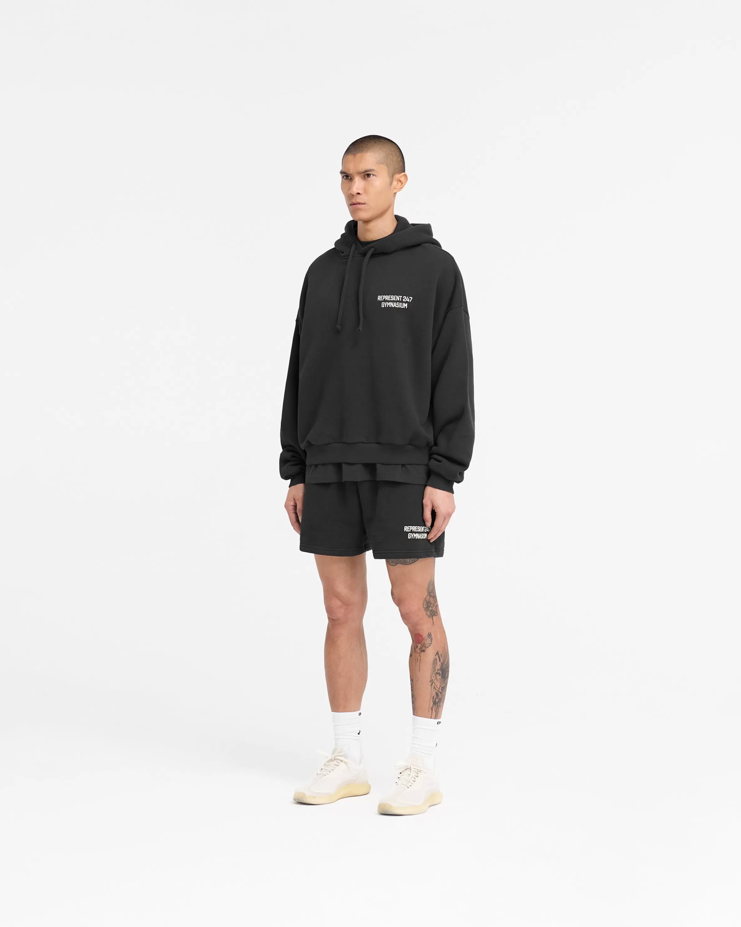 gymnasium_boxy_hoodie__off_black_6.webp 247 Gymnasium Boxy Hoodie - Off Black^Represent Outlet