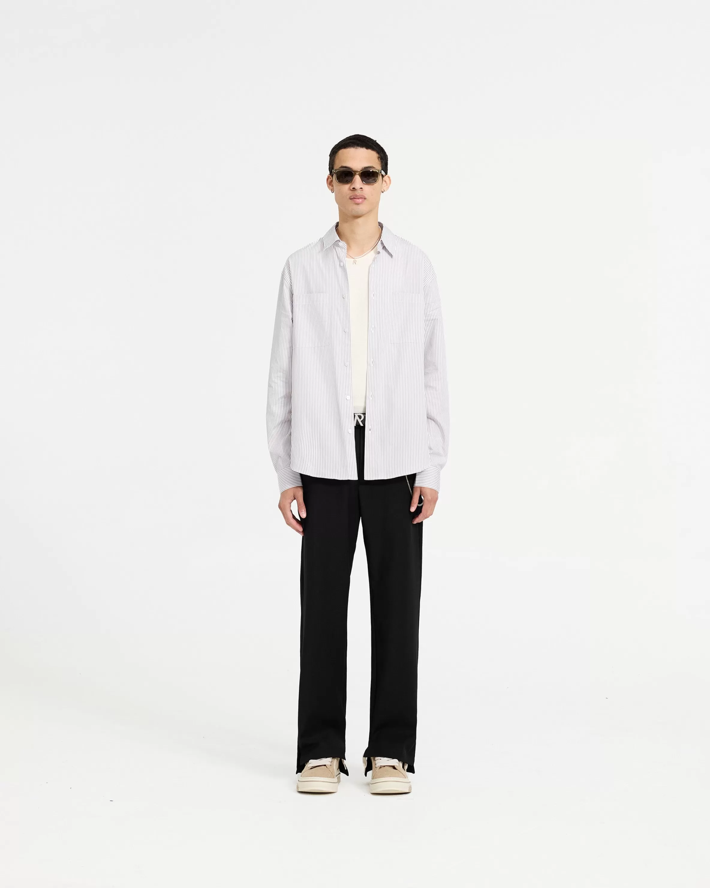 long_sleeve_pinstripe_shirt__grey_4.webp Long Sleeve Pinstripe Shirt -^Represent Cheap