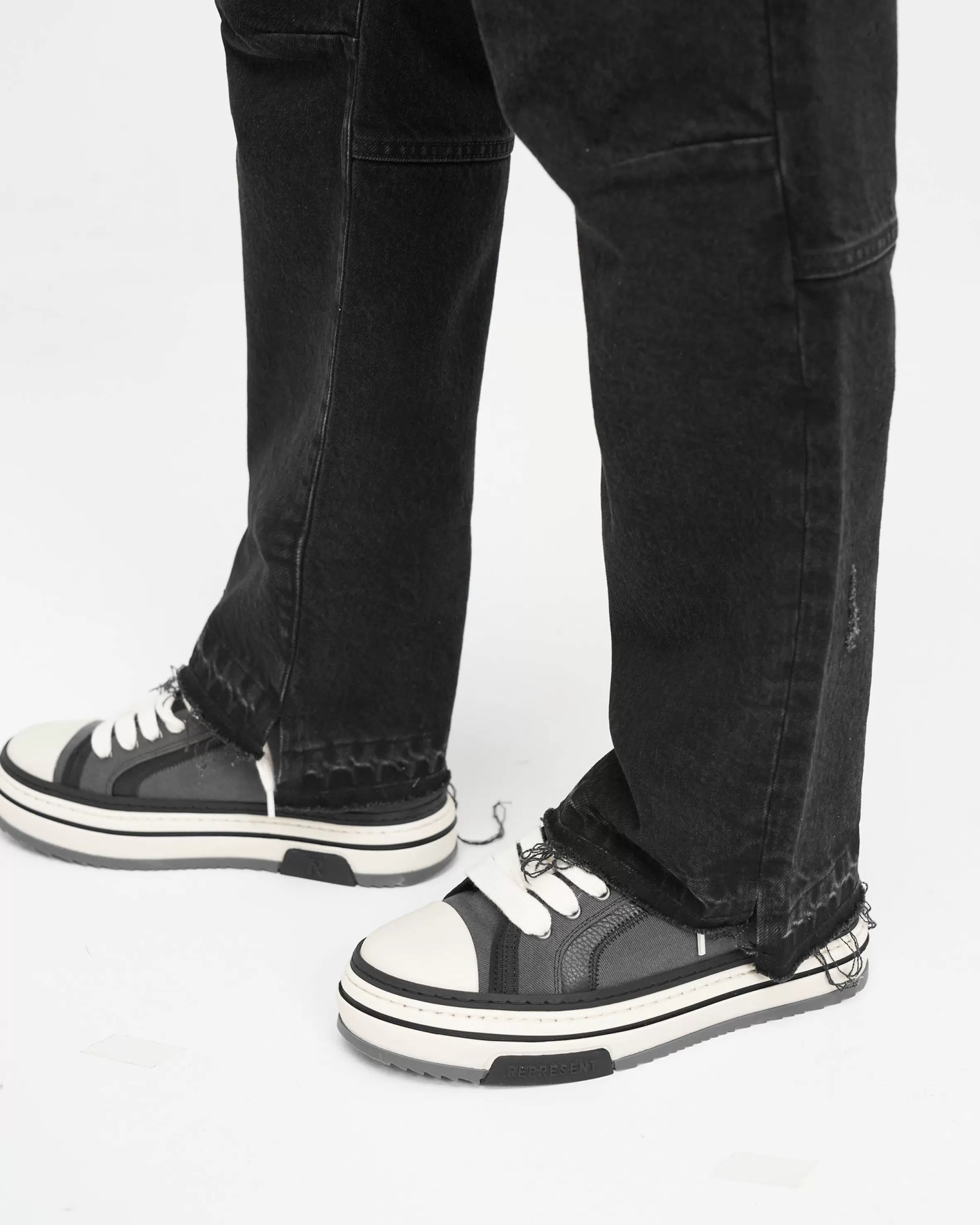 r_stepped_hem_denim__off_black_4.webp R2 Stepped Hem Denim - Off Black^Represent New