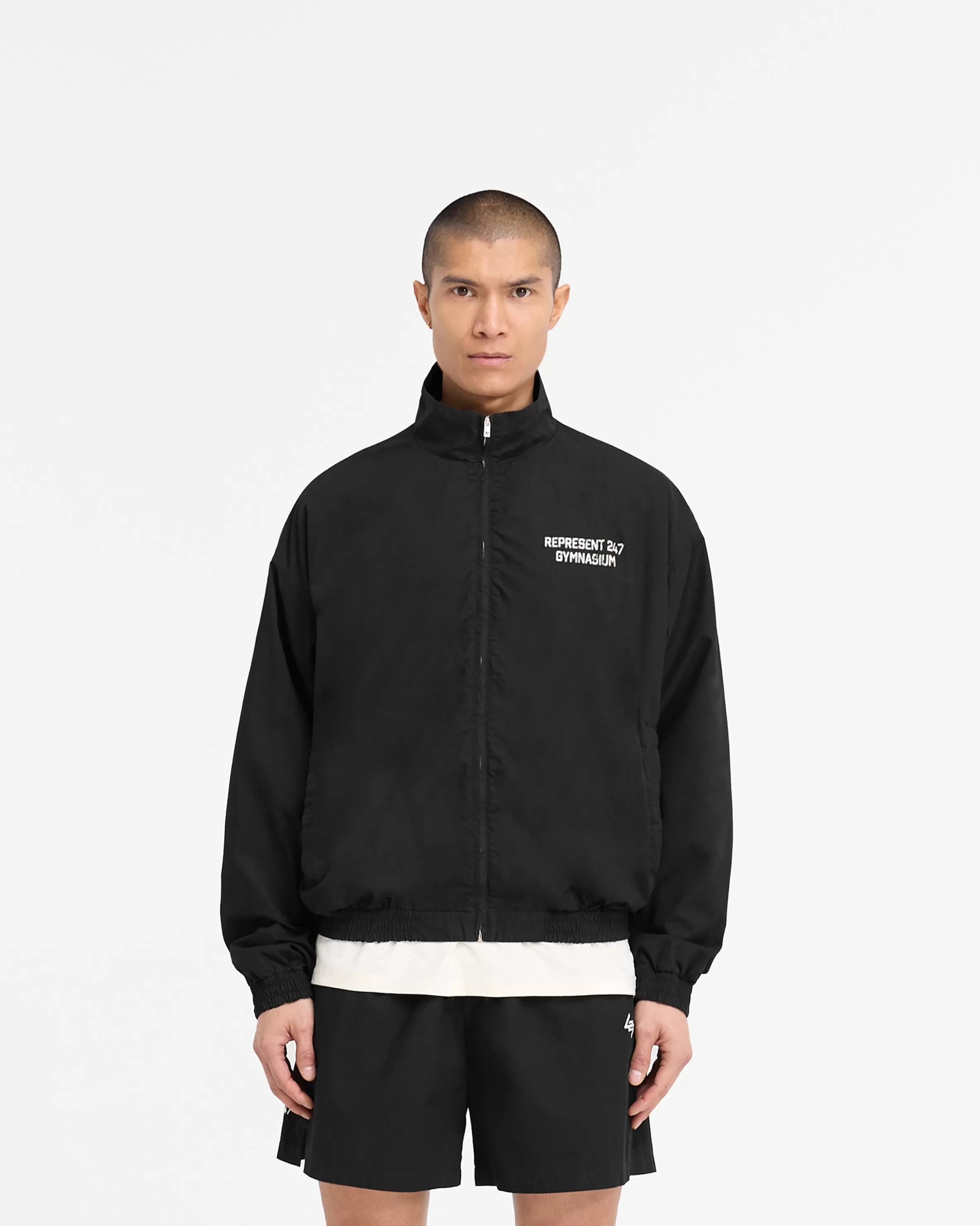 represent_gymnasium_track_jacket__off_black_2.webp 247 Gymnasium Track Jacket - Off Black^Represent Clearance