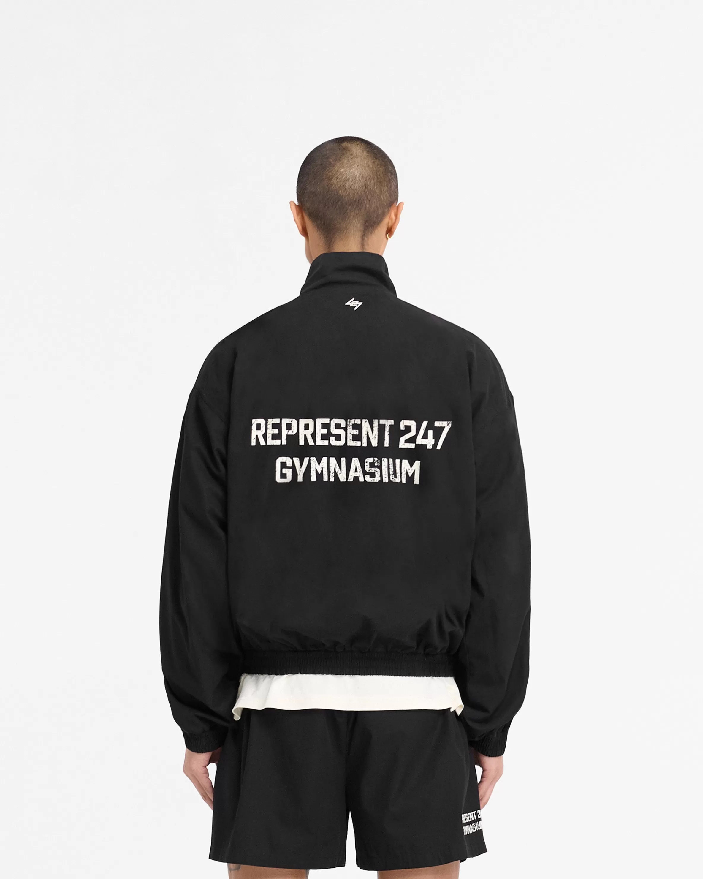 represent_gymnasium_track_jacket__off_black_4.webp 247 Gymnasium Track Jacket - Off Black^Represent Clearance