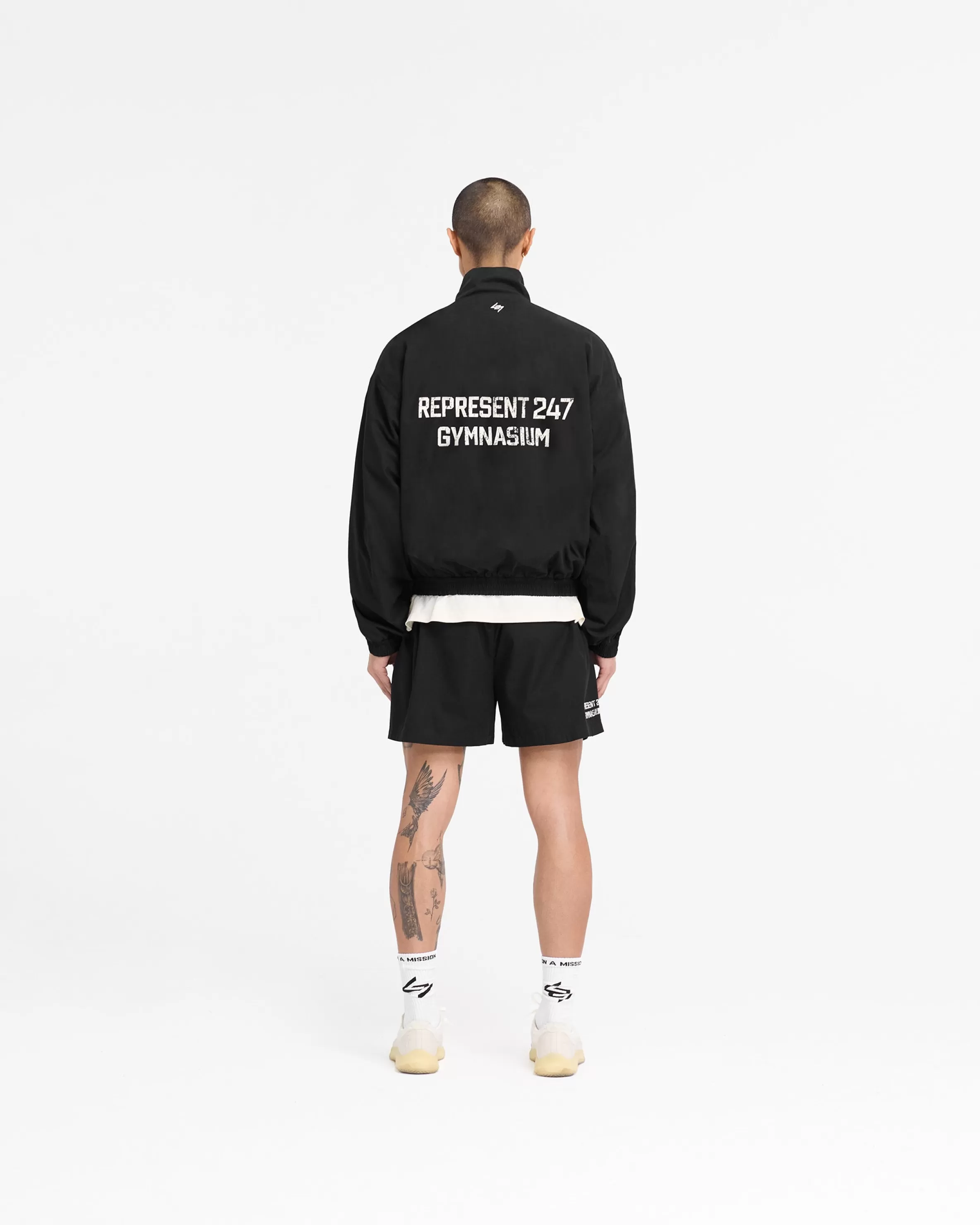 represent_gymnasium_track_jacket__off_black_7.webp 247 Gymnasium Track Jacket - Off Black^Represent Clearance