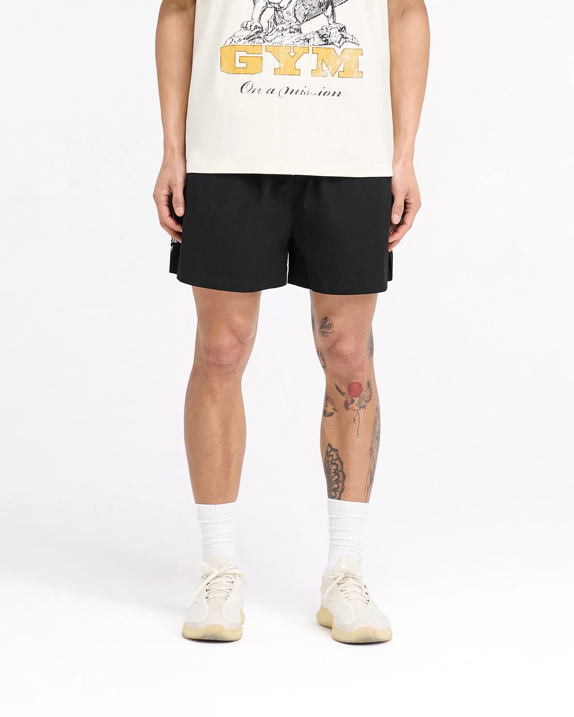 represent_gymnasium_track_short__off_black_2.webp 247 Gymnasium Track Short - Off Black^Represent Cheap
