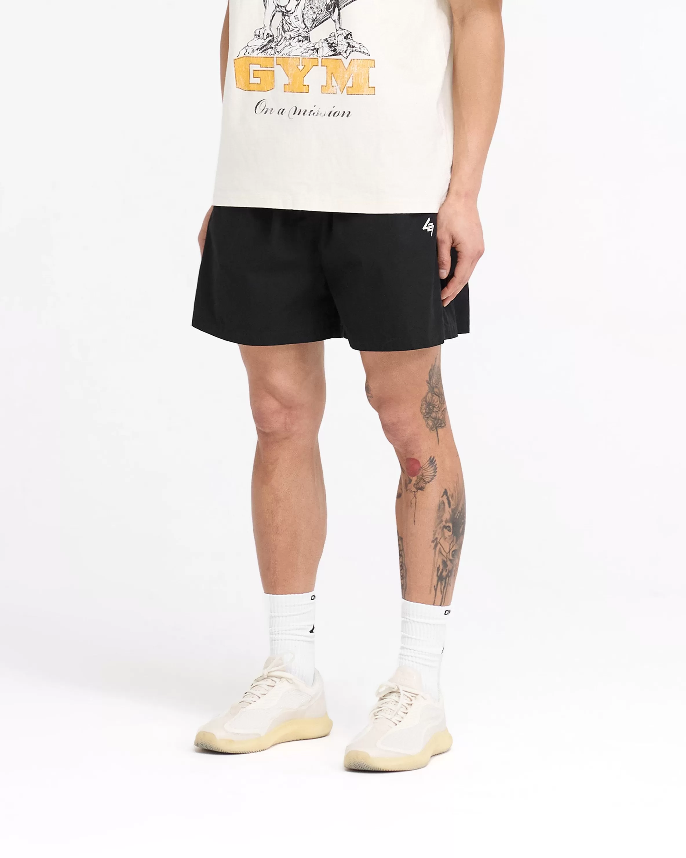 represent_gymnasium_track_short__off_black_3.webp 247 Gymnasium Track Short - Off Black^Represent Cheap