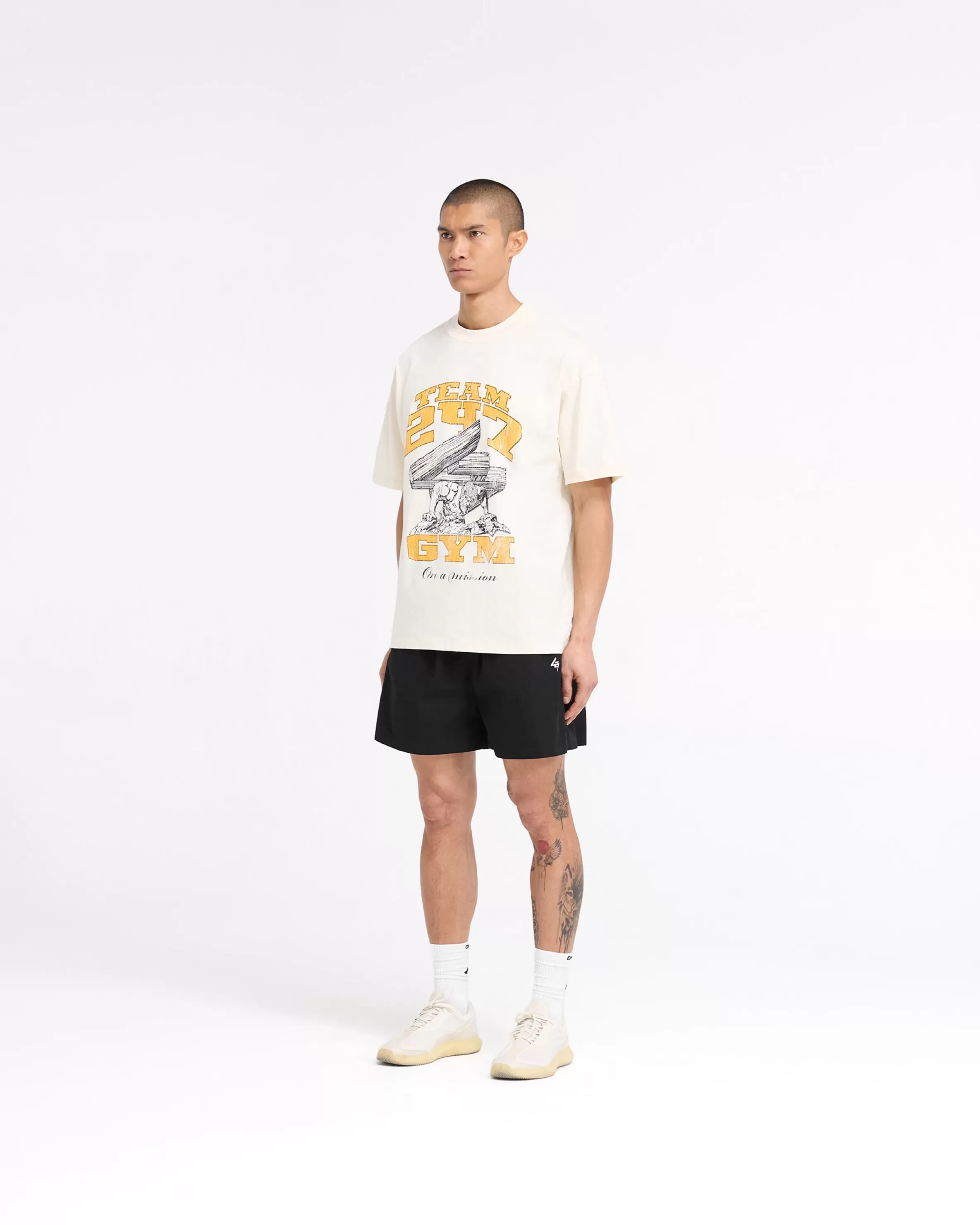 represent_gymnasium_track_short__off_black_6.webp 247 Gymnasium Track Short - Off Black^Represent Cheap