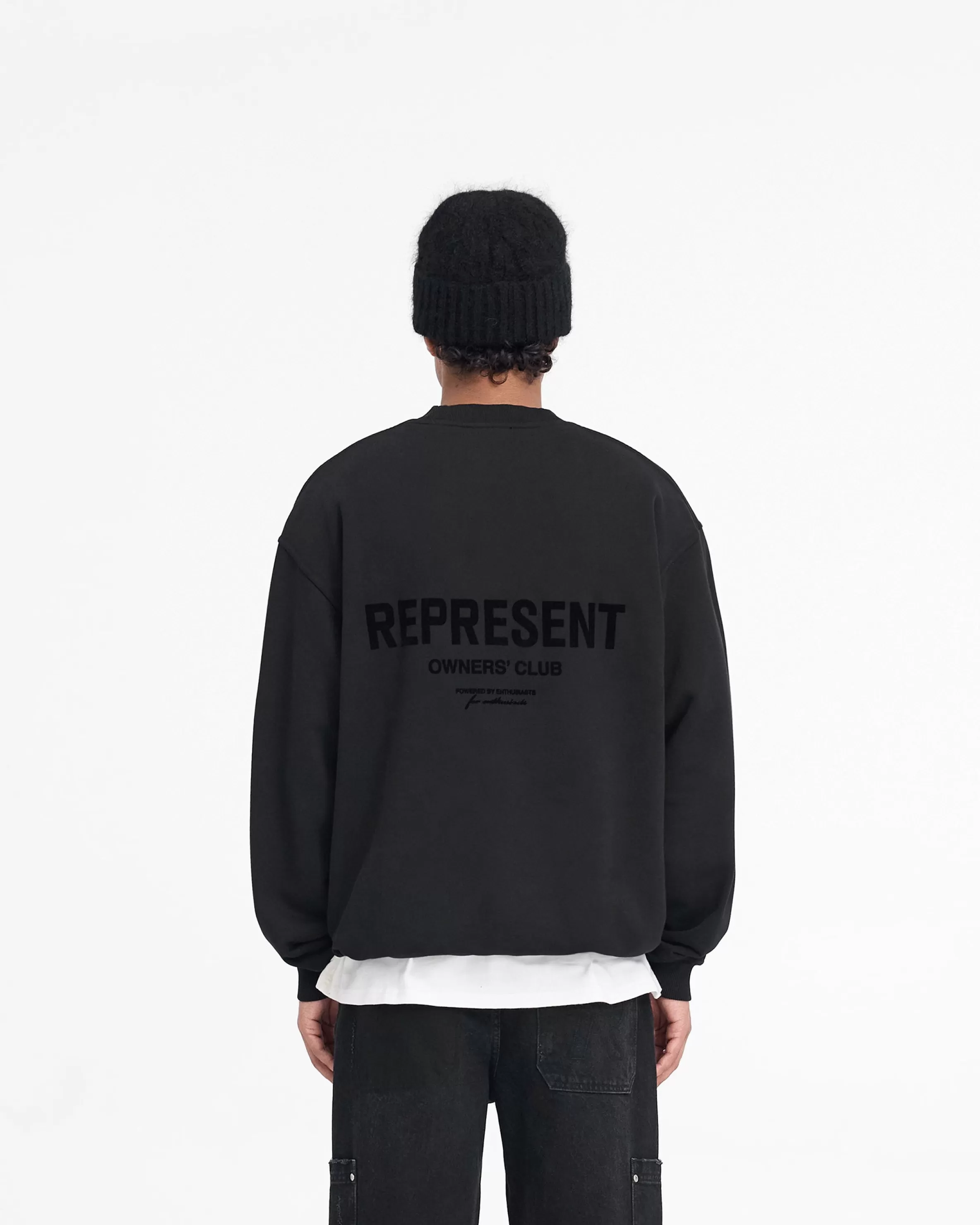 represent_owners_club_flocked_sweater__black_4.webp Owners Club Flocked Sweater -^Represent New
