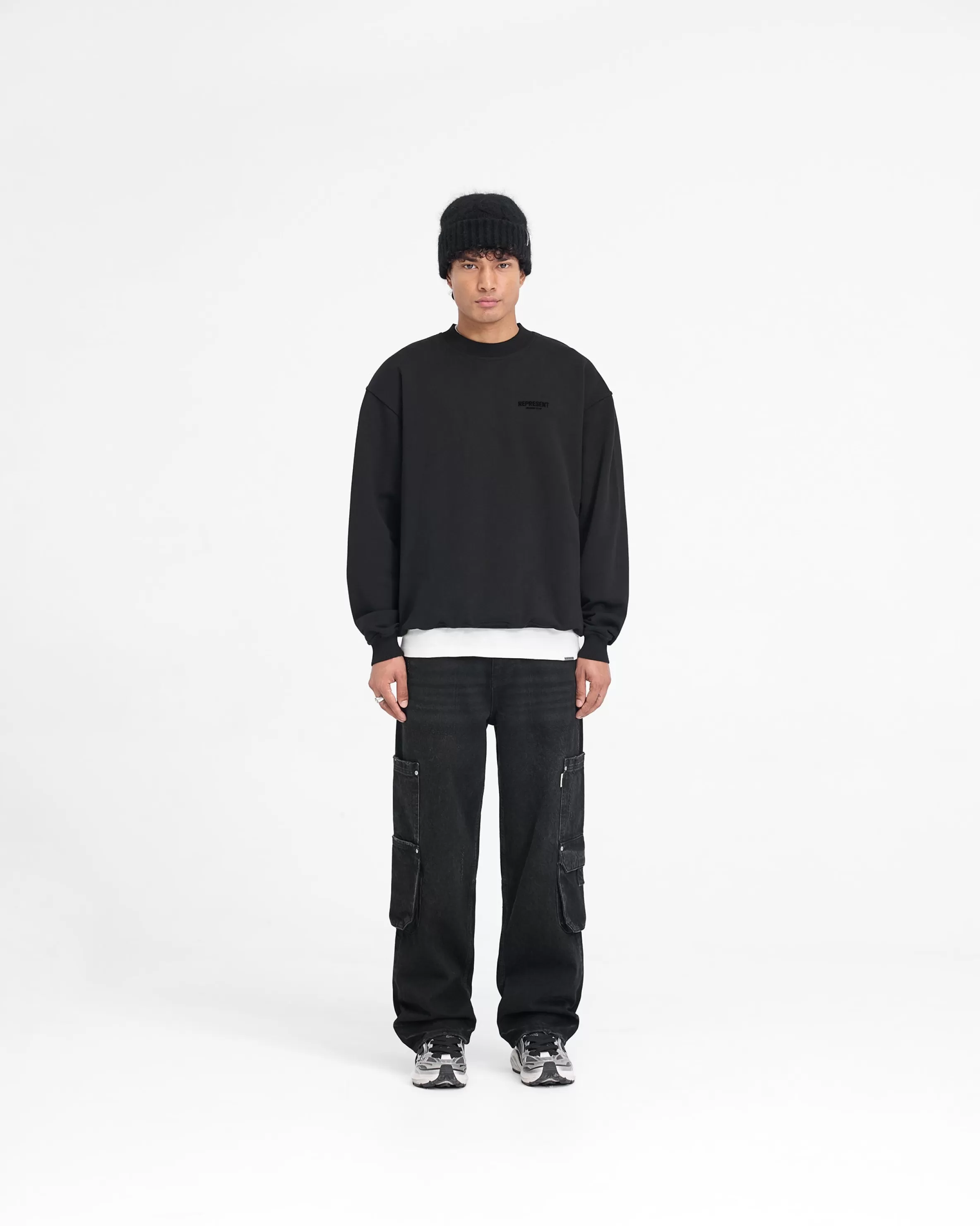 represent_owners_club_flocked_sweater__black_5.webp Owners Club Flocked Sweater -^Represent New