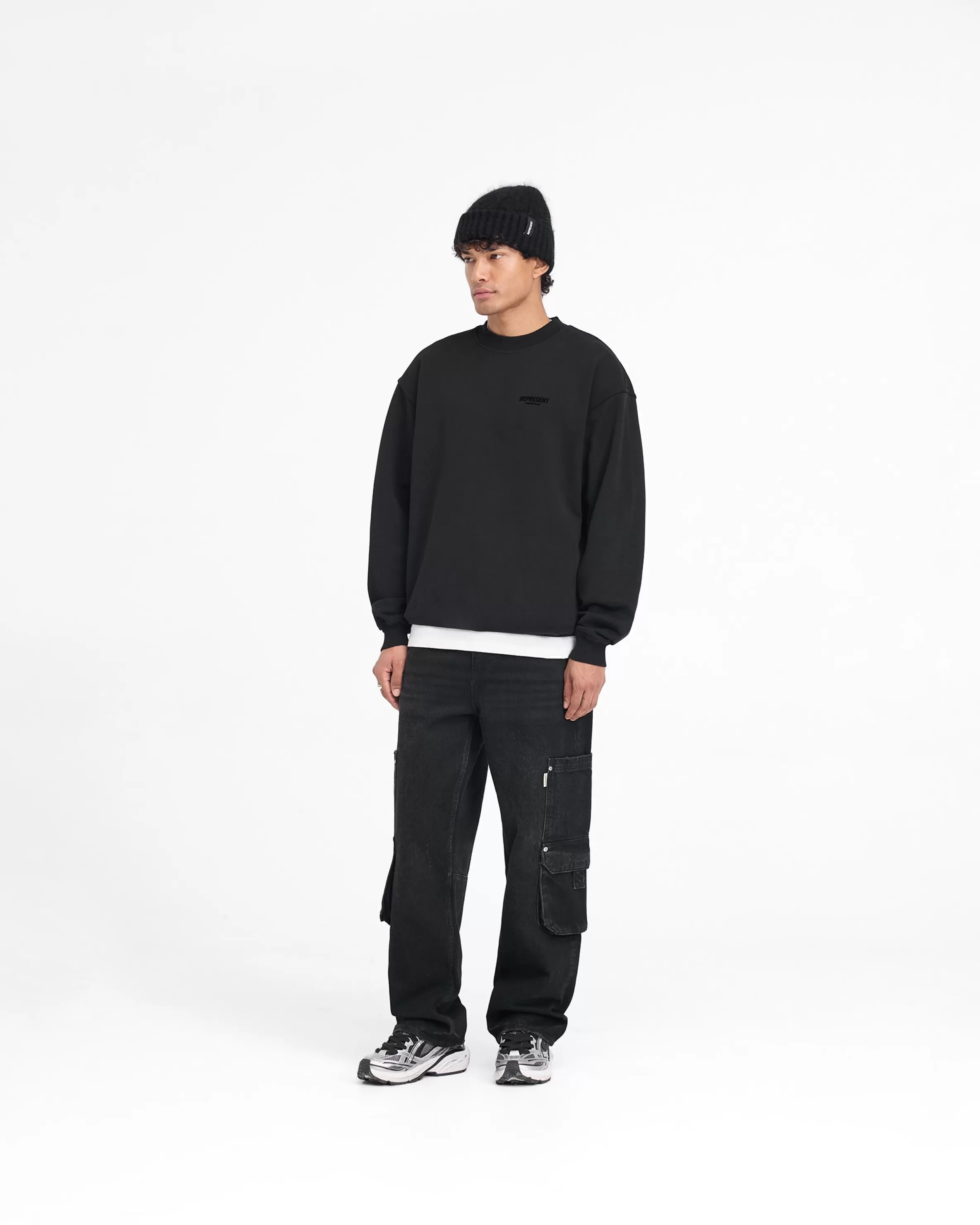 represent_owners_club_flocked_sweater__black_6.webp Owners Club Flocked Sweater -^Represent New