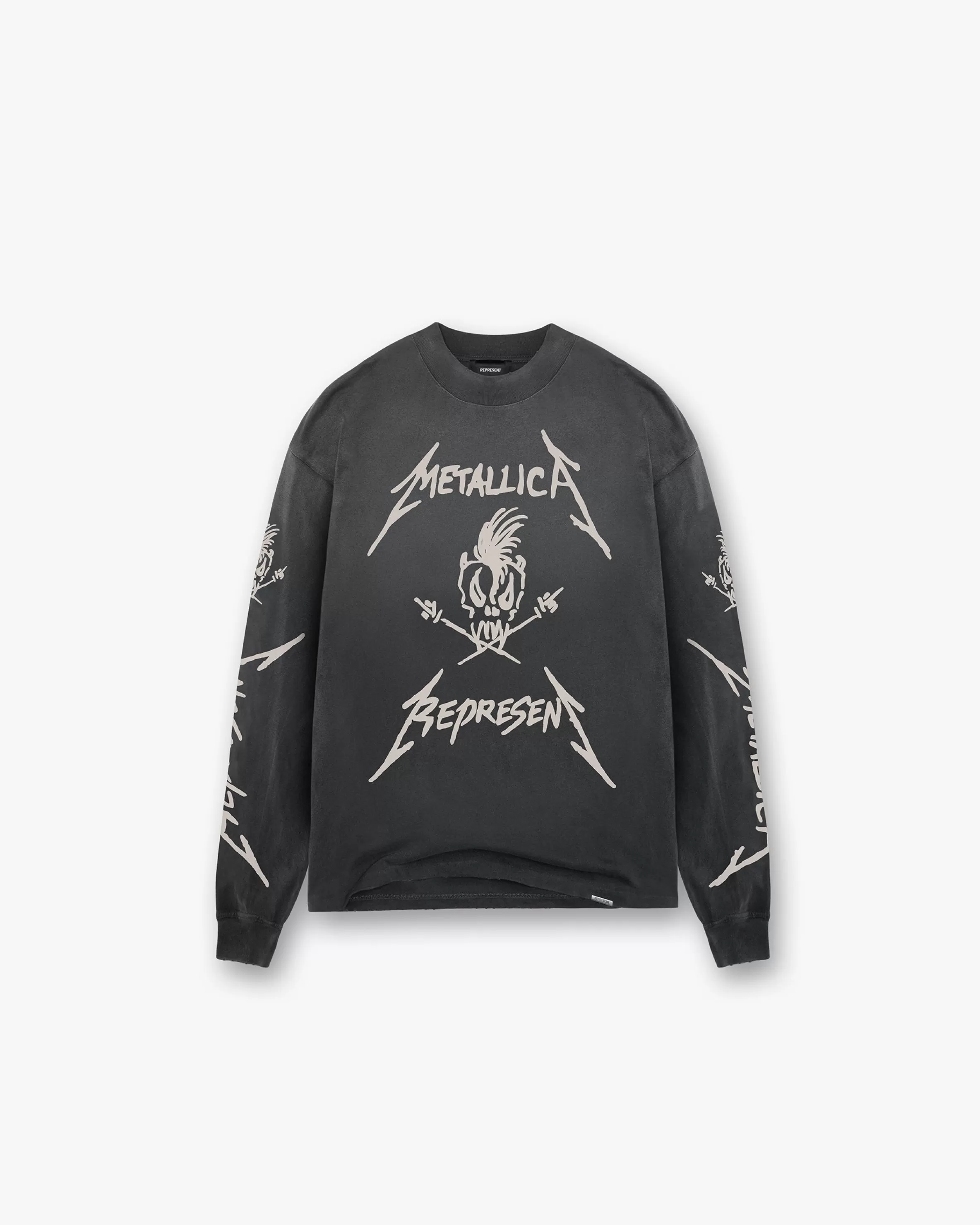 X Metallica™️ Garage Inc Long Sleeve T-Shirt - Stained Black^Represent Store