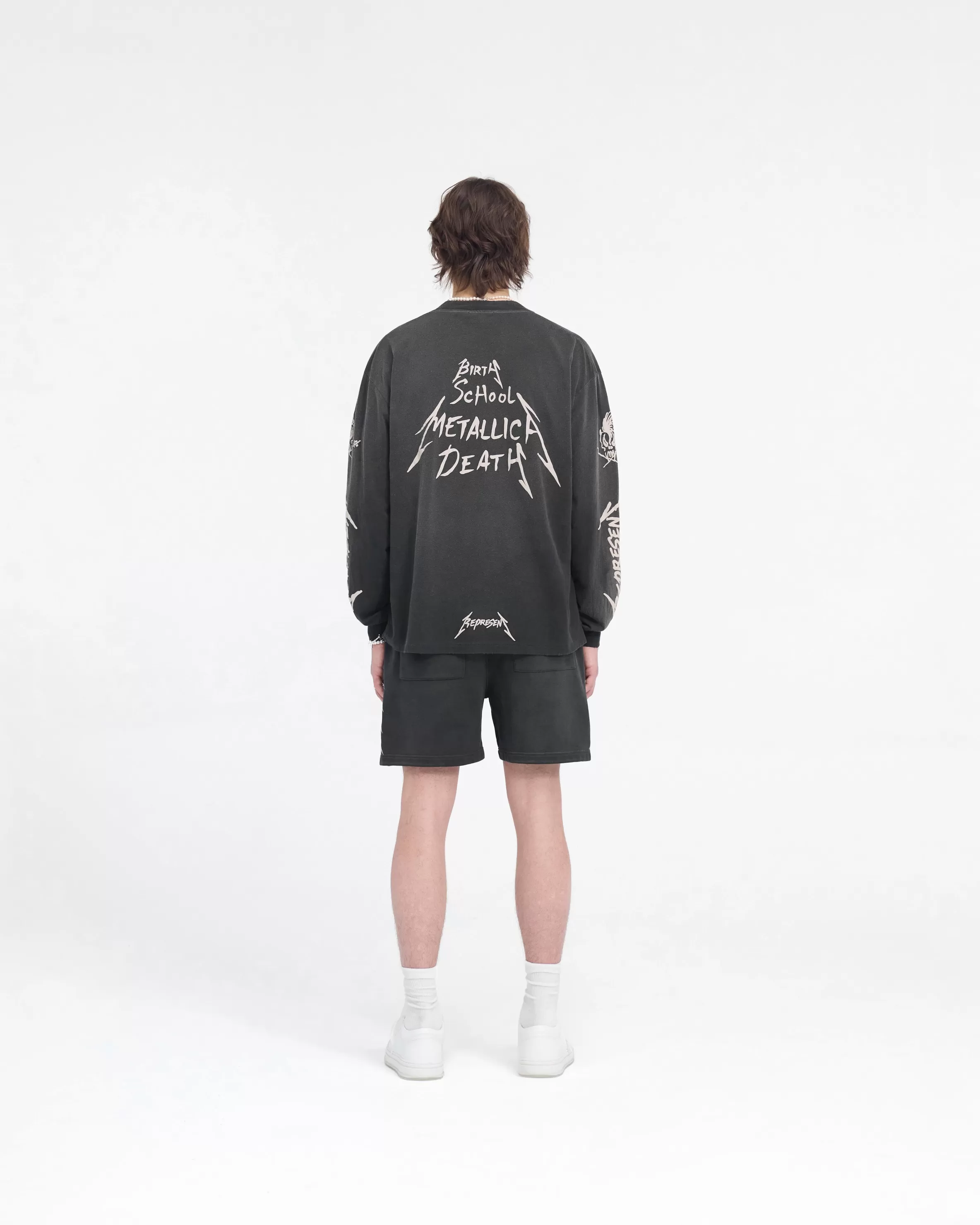 X Metallica™️ Garage Inc Long Sleeve T-Shirt - Stained Black^Represent Store