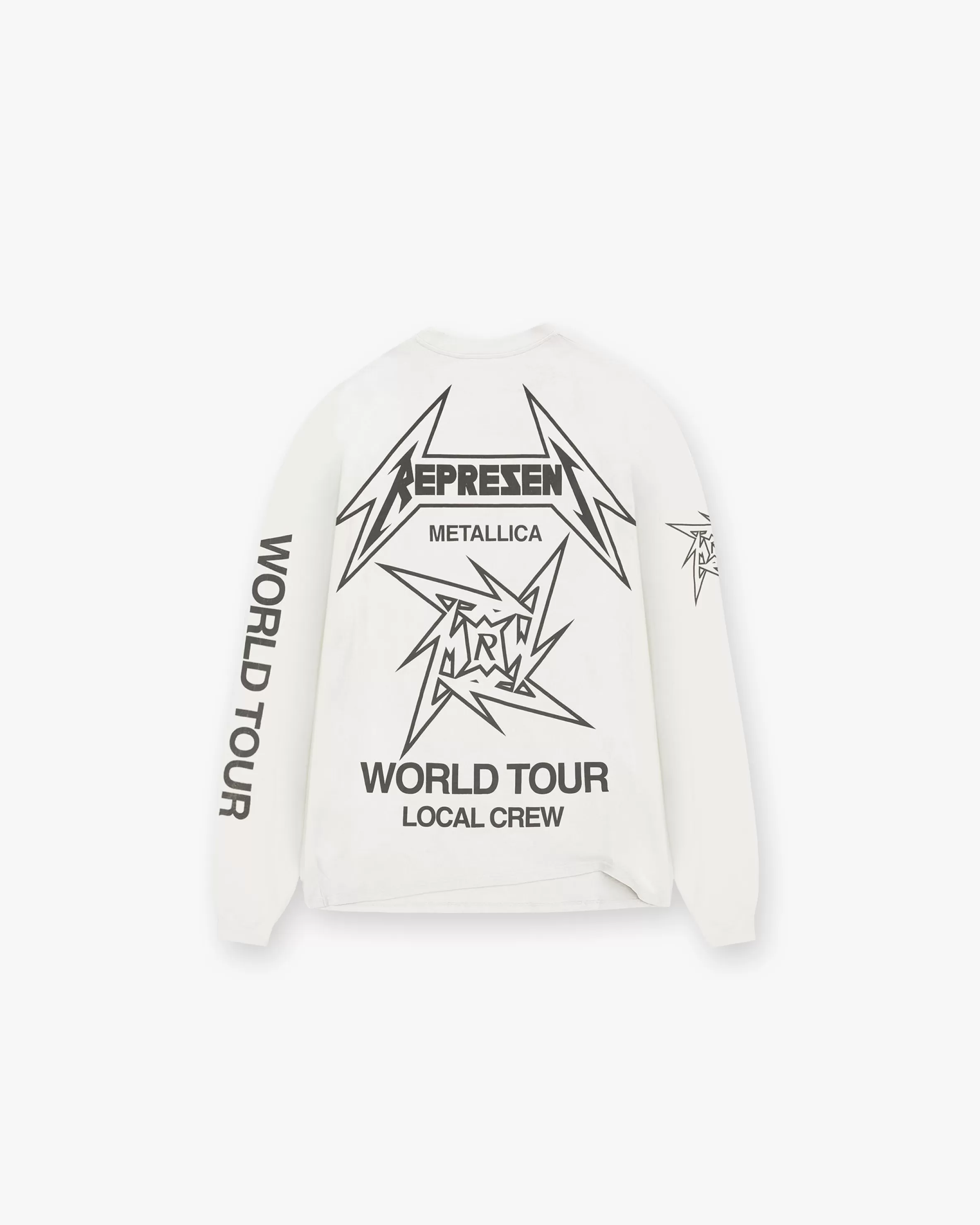 X Metallica™️ Local Crew Long Sleeve T-Shirt - Flat White^Represent Cheap
