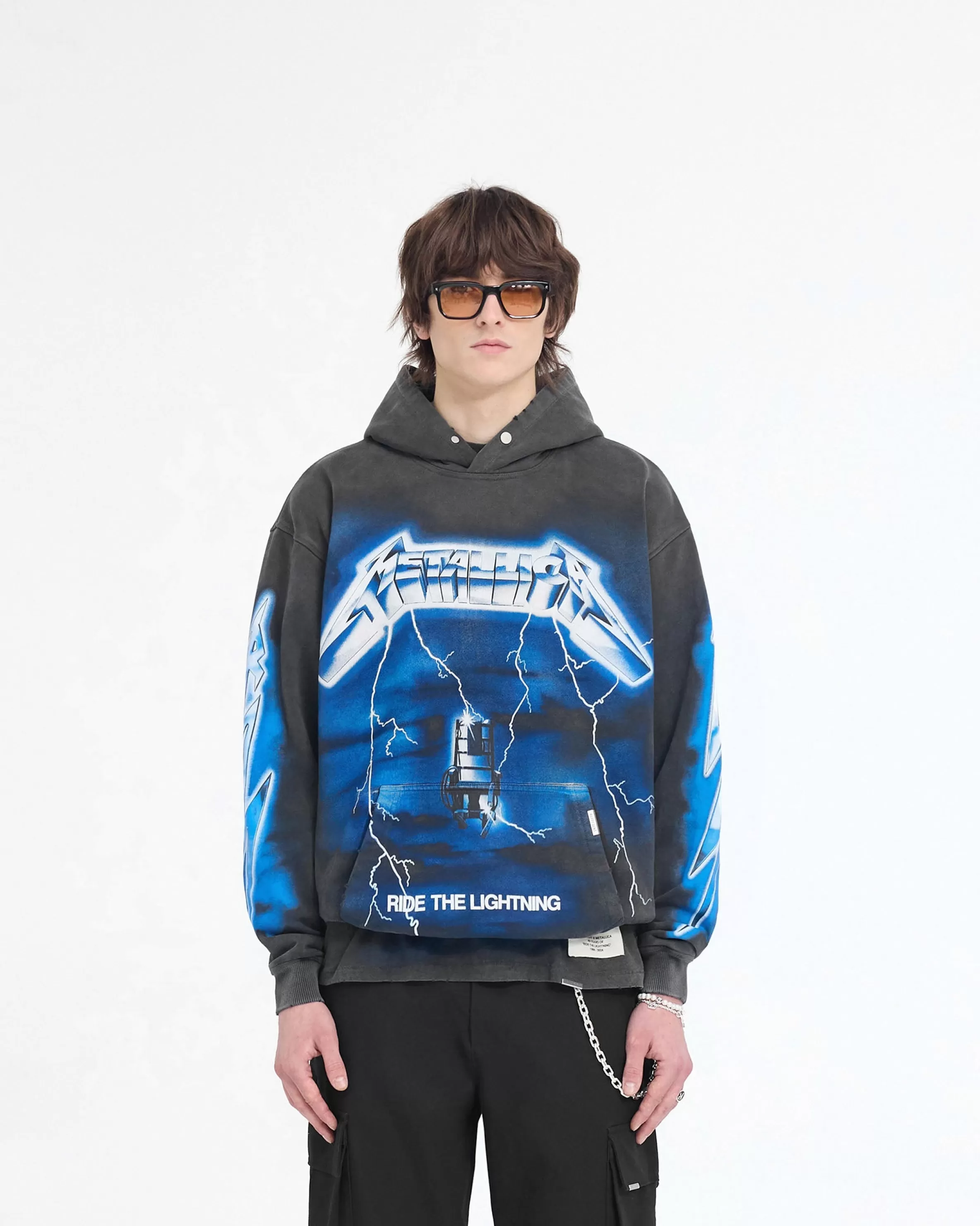 X Metallica™️ Ride The Lightning Hoodie - Vintage Grey^Represent Cheap