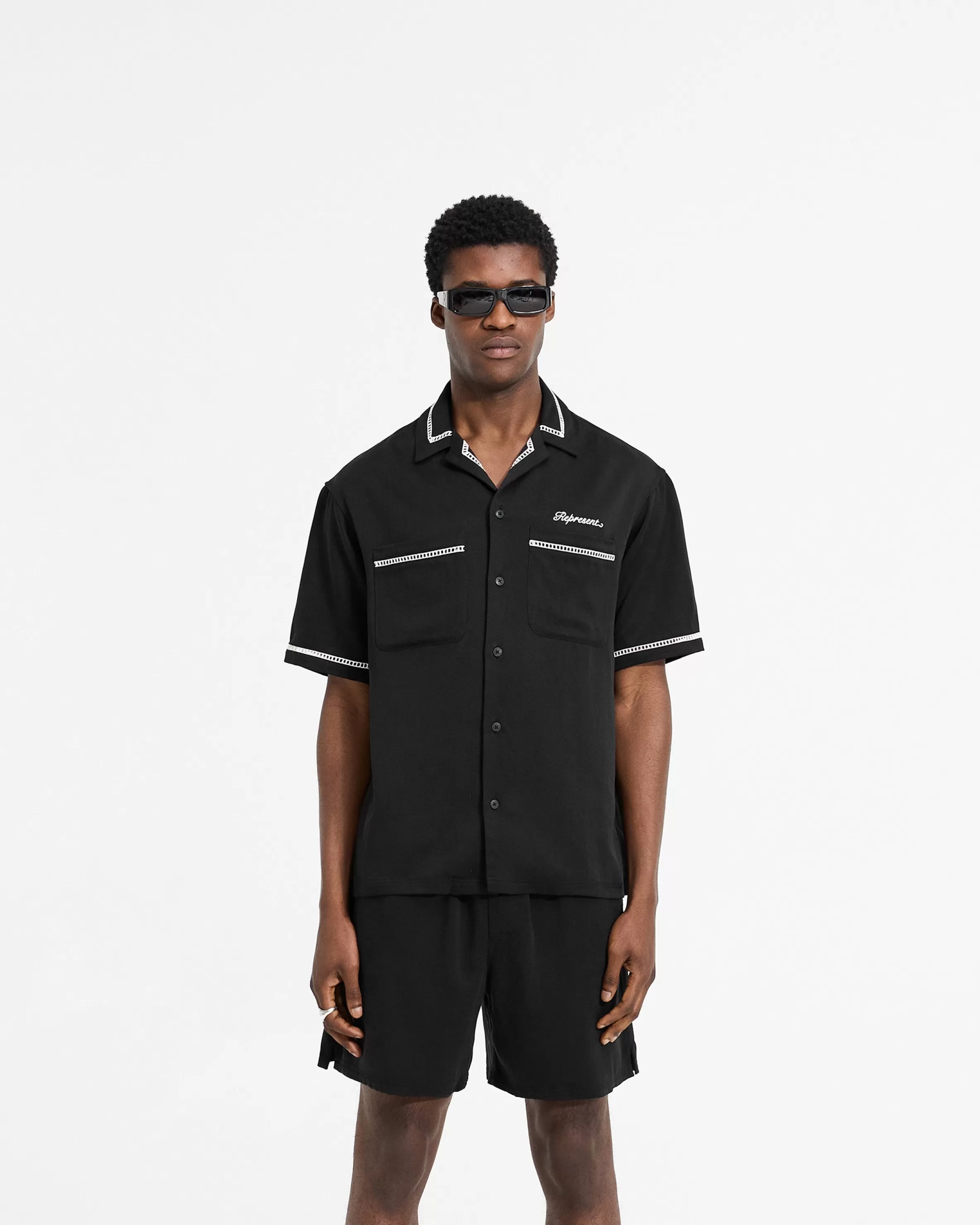 resort_shirt__jet_black_2.webp Resort Shirt - Jet Black^Represent Cheap