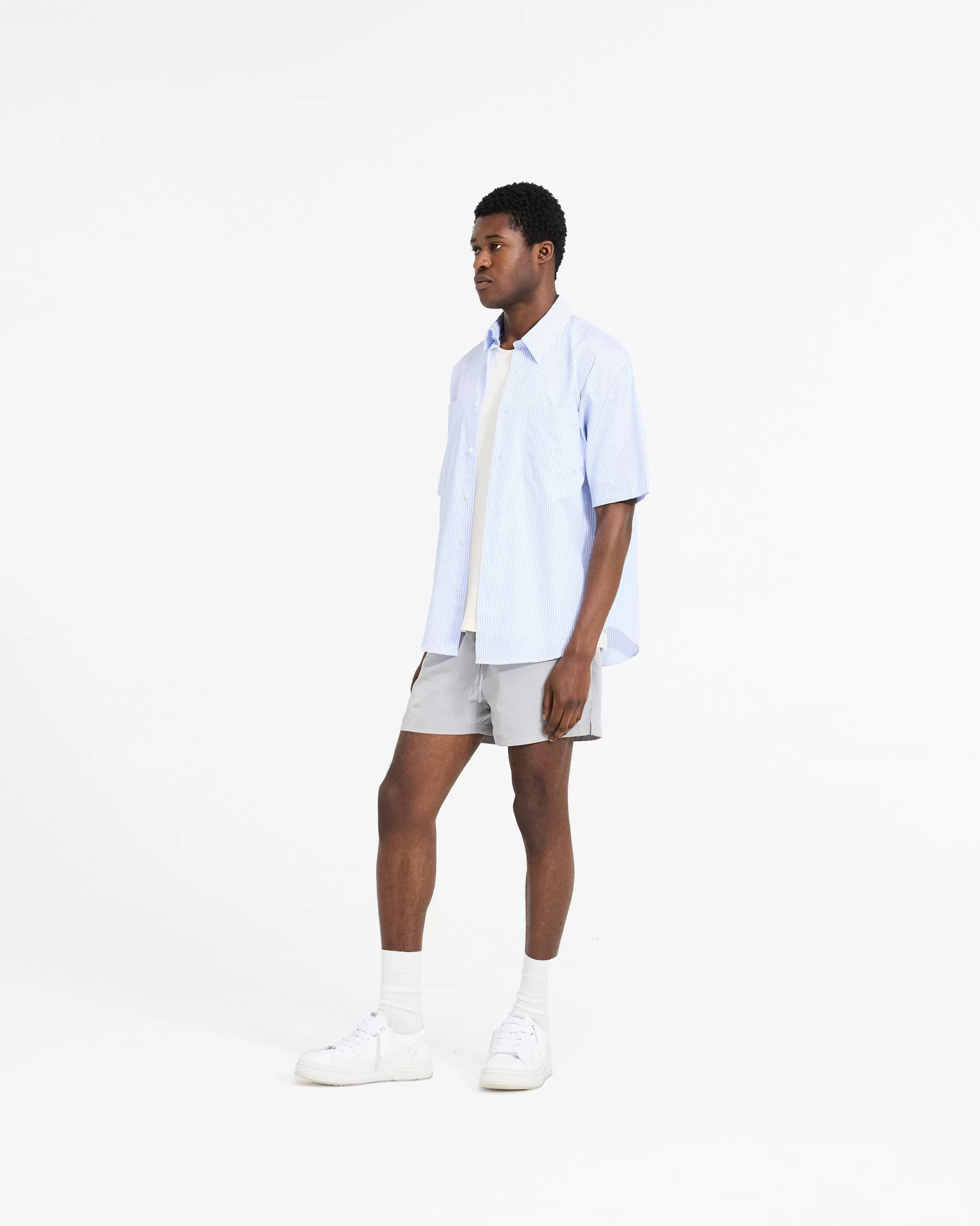 short_sleeve_pinstripe_shirt__baby_blue_5.webp Short Sleeve Pinstripe Shirt - Baby Blue^Represent Cheap