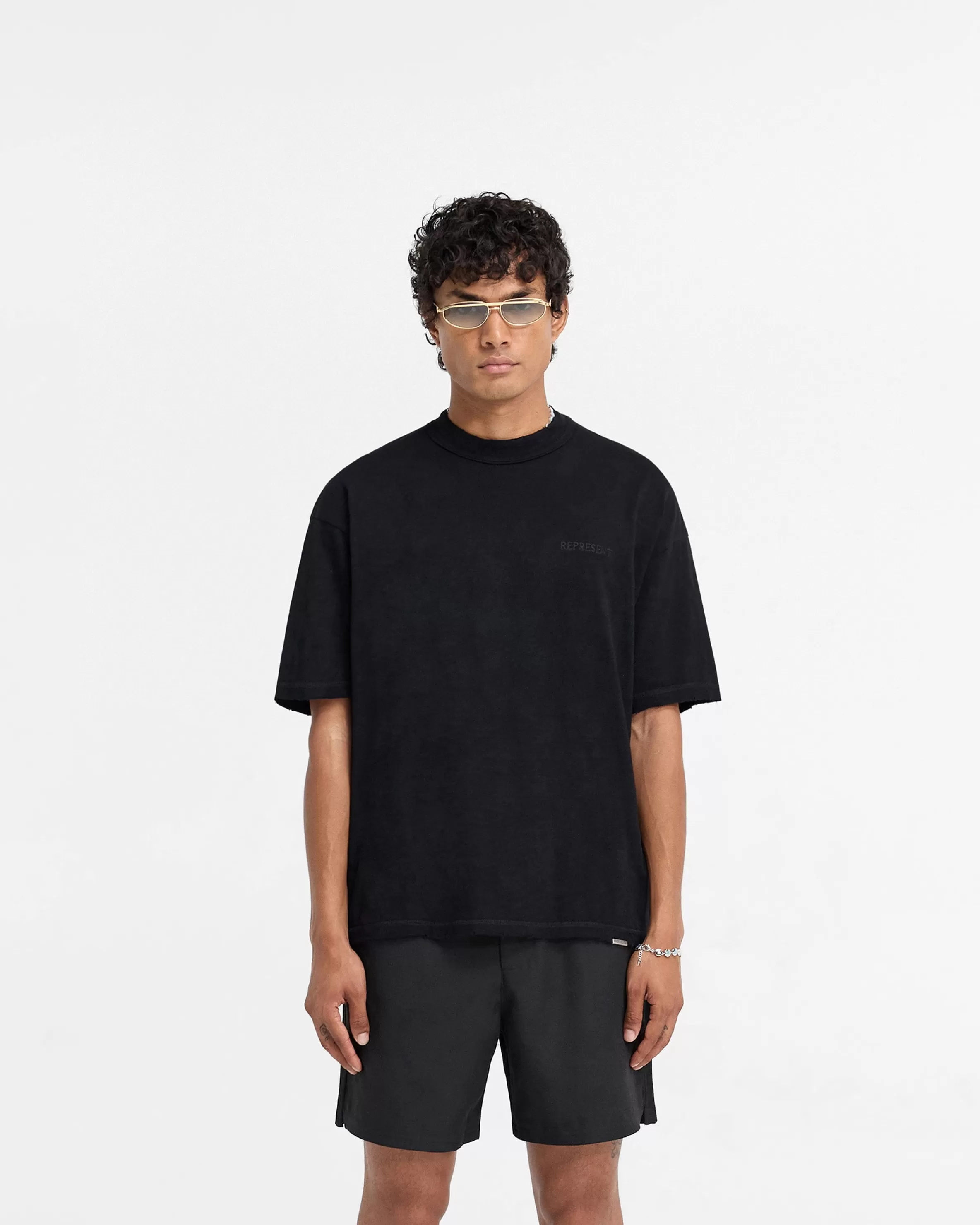 slub_tshirt__jet_black_2.webp Slub T-Shirt - Jet Black^Represent Clearance