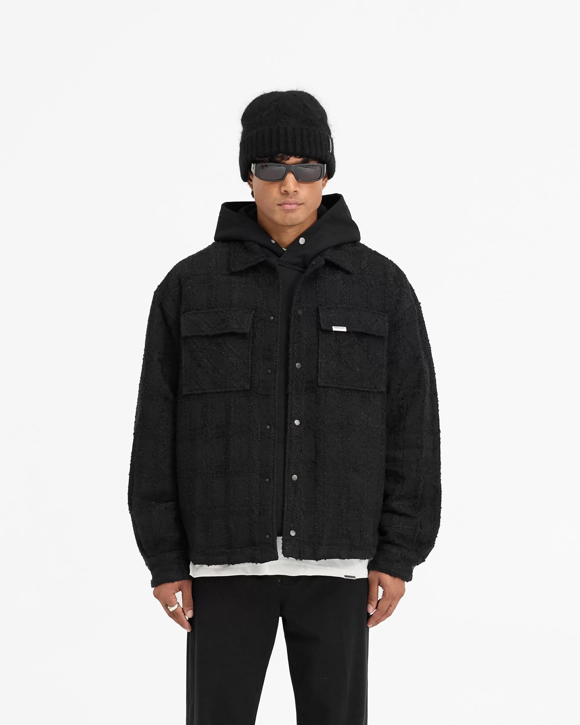 wadded_overshirt__black_2.webp Wadded Overshirt -^Represent Store
