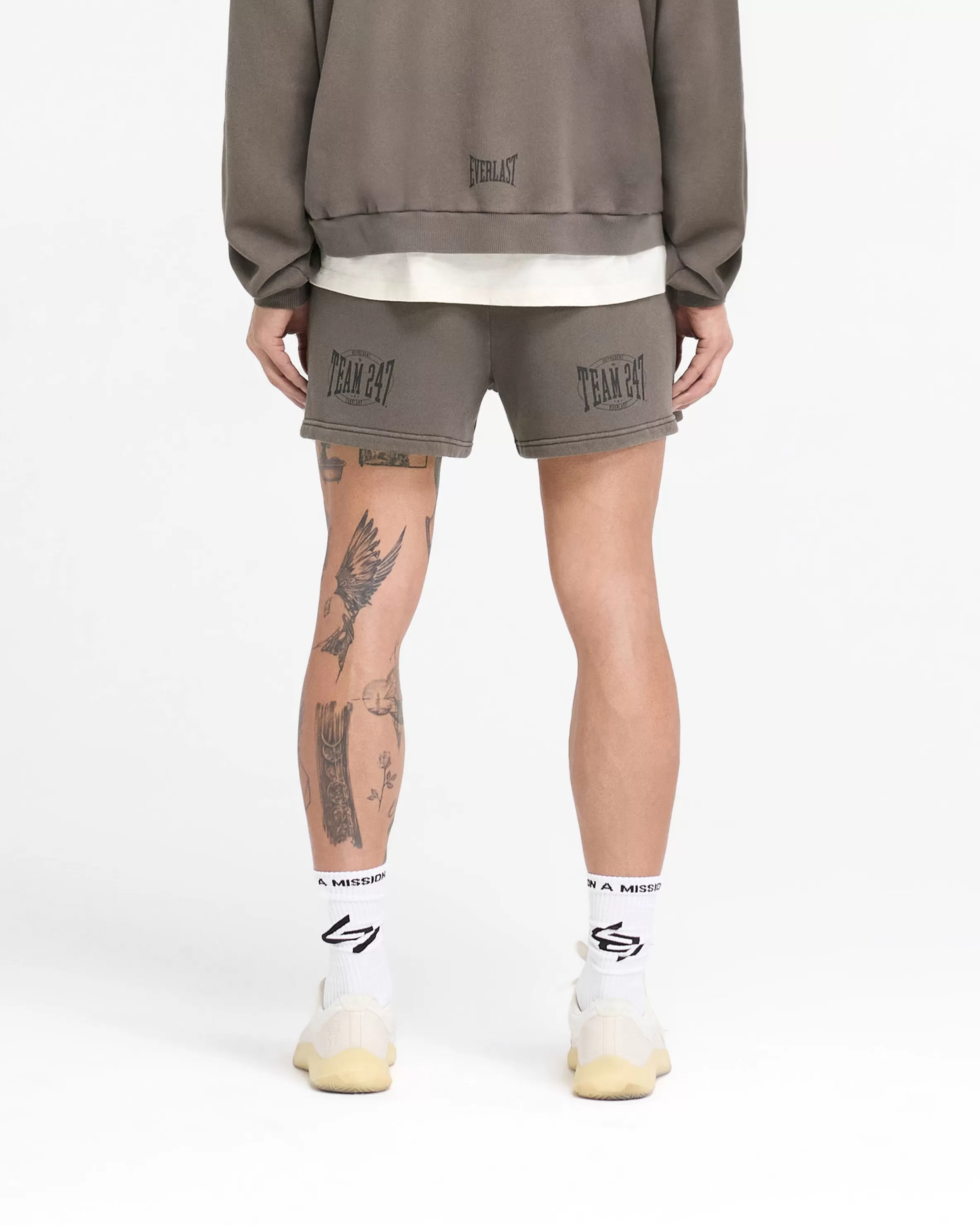 x_everlast_training_camp_jersey_shorts__washed_brown_4.webp 247 X Everlast Training Camp Jersey Shorts - Washed Brown^Represent Fashion