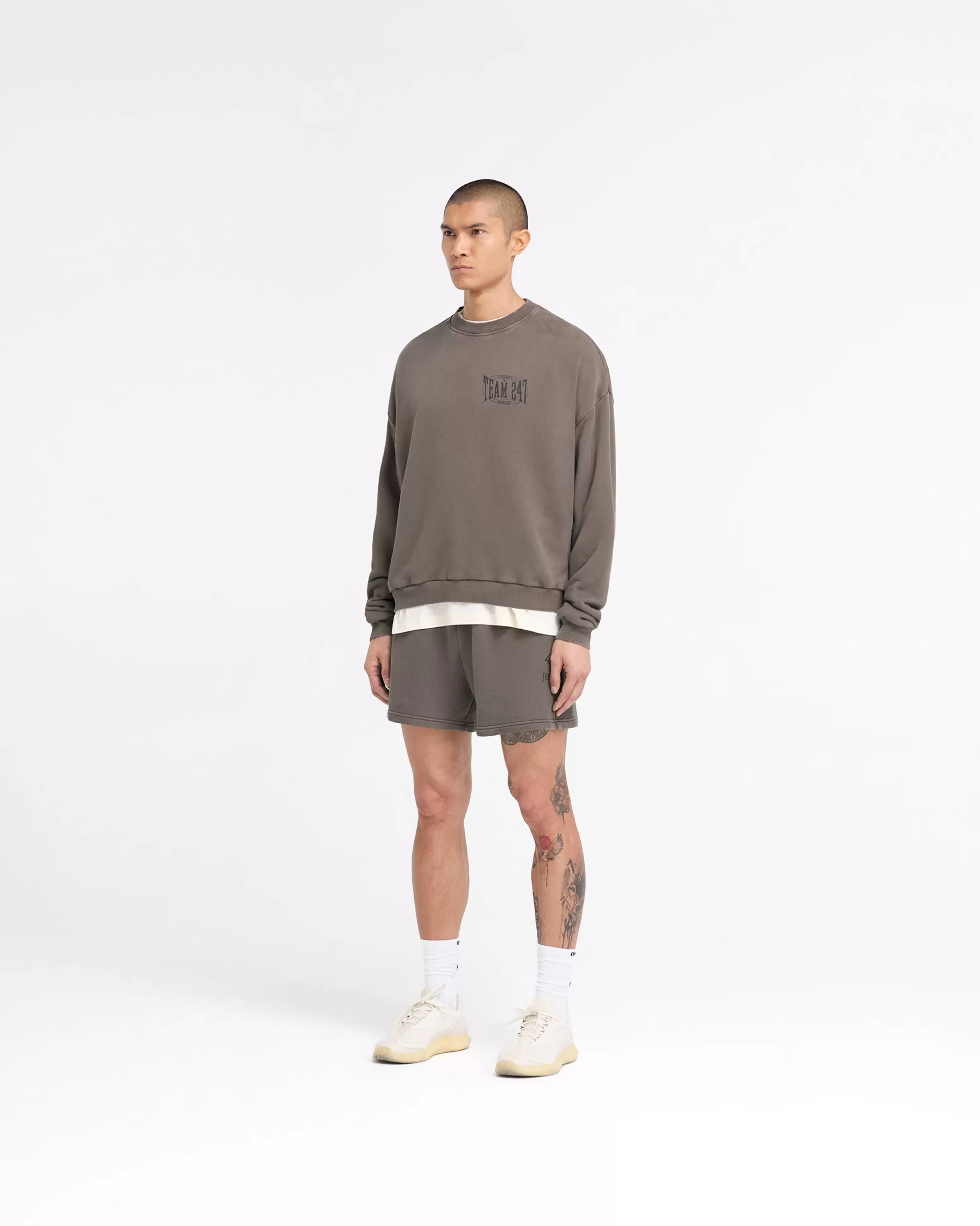 x_everlast_training_camp_jersey_shorts__washed_brown_7.webp 247 X Everlast Training Camp Jersey Shorts - Washed Brown^Represent Fashion